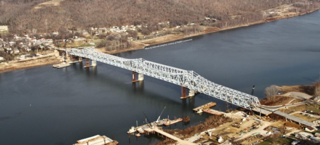 Aerial View of INDOT Milton Madison Bridge